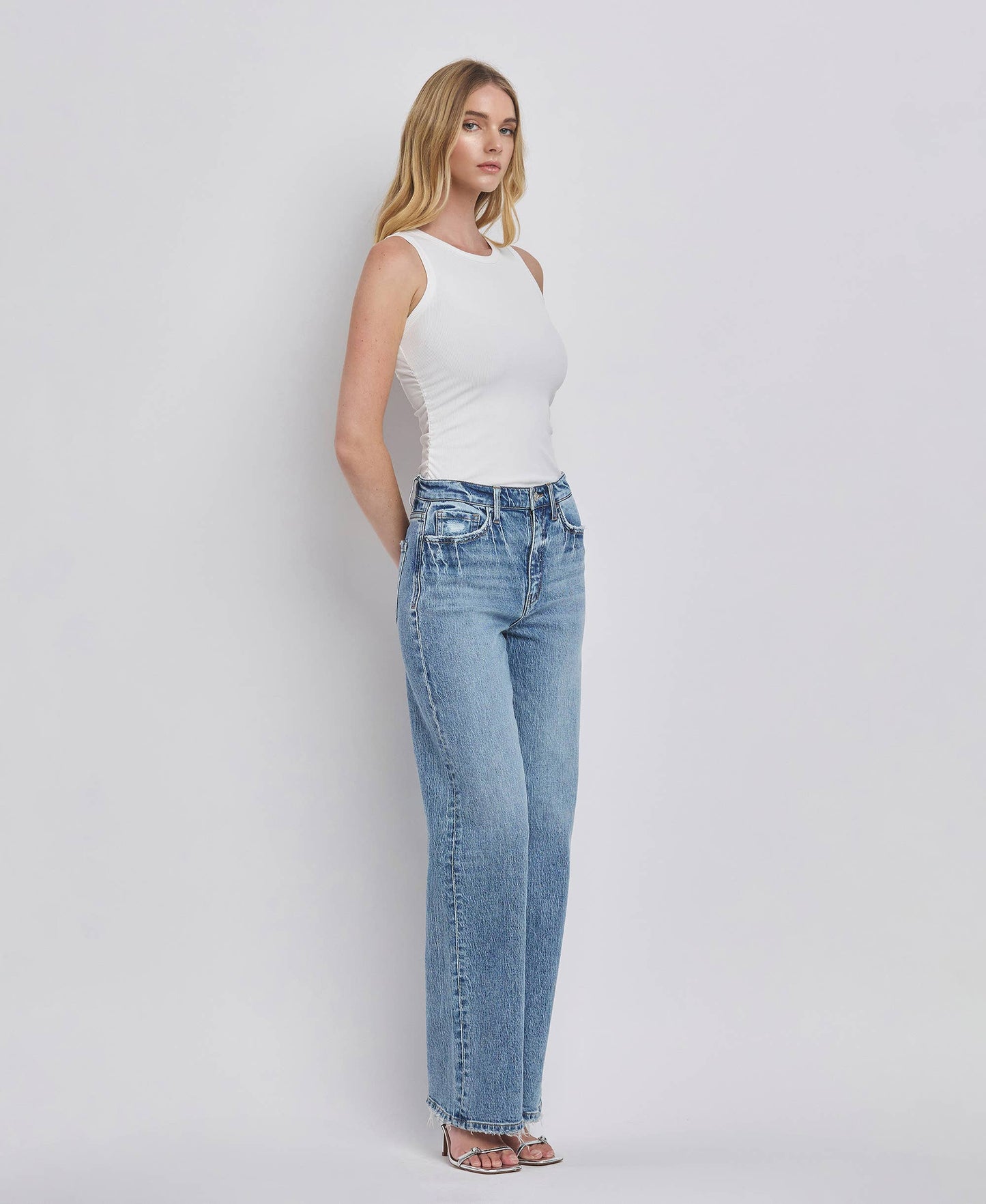 90'S LEAPING WATER WIDE JEANS