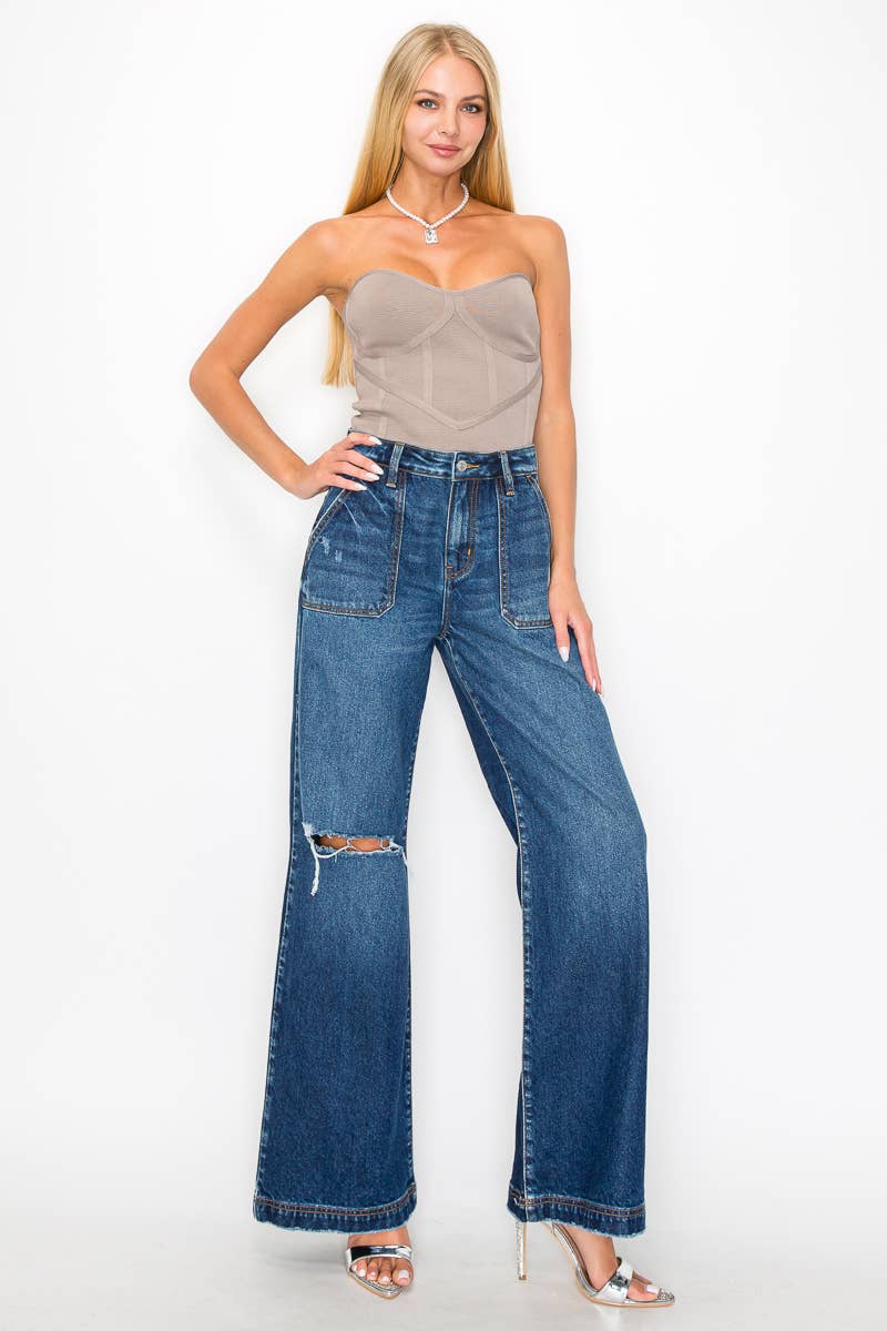 H.RISE RELAXED FLARE DARK