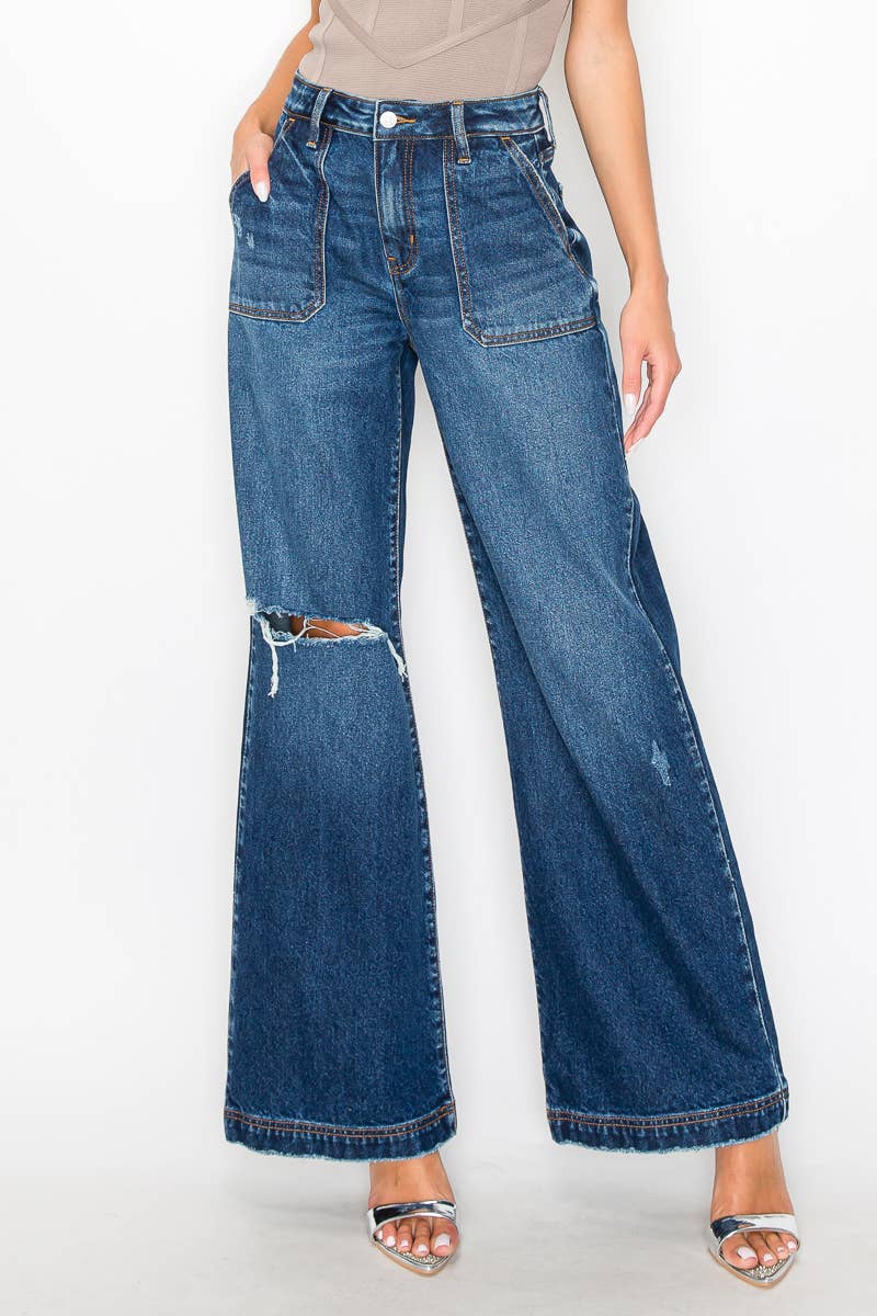 H.RISE RELAXED FLARE DARK