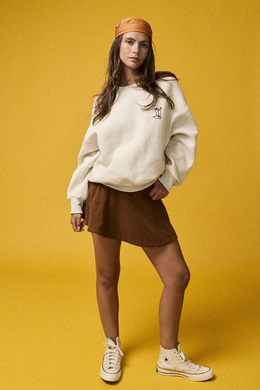 “Saddle Up” Embroidered Crewneck