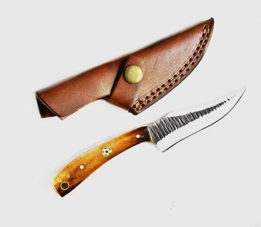 Damascus Skinning/hunting dyed bone knife TC-60