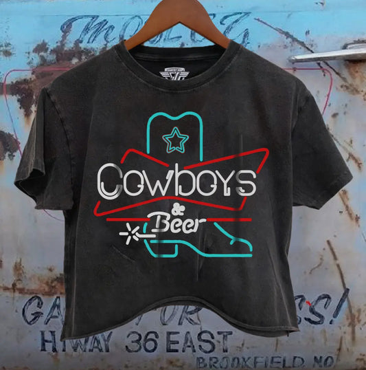 Cowboys Neon Boot Crop