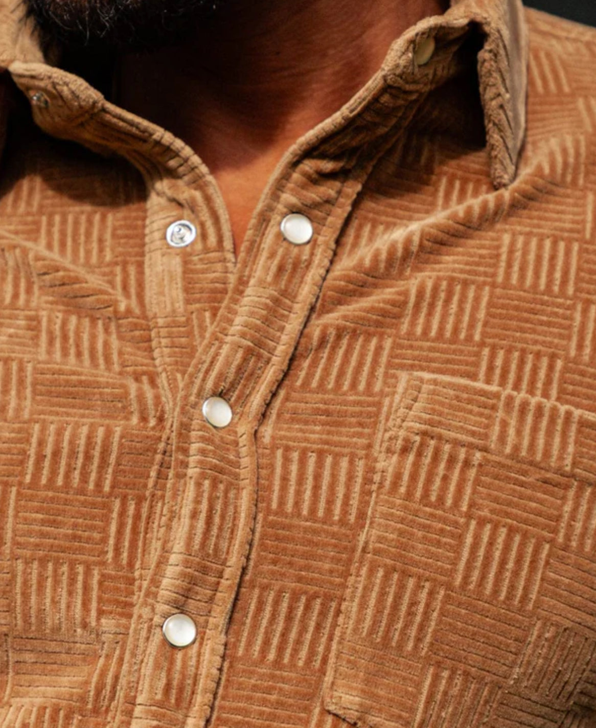 The Velour Pearl Snap (Jaquard)