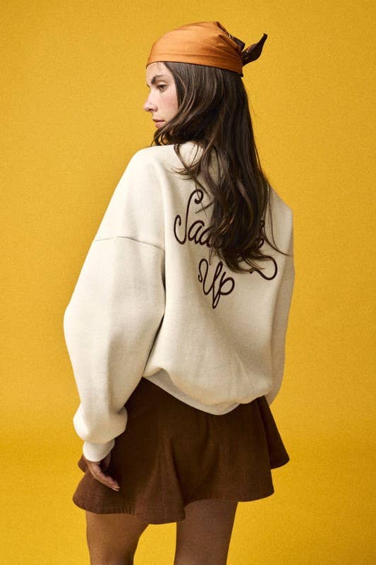 “Saddle Up” Embroidered Crewneck