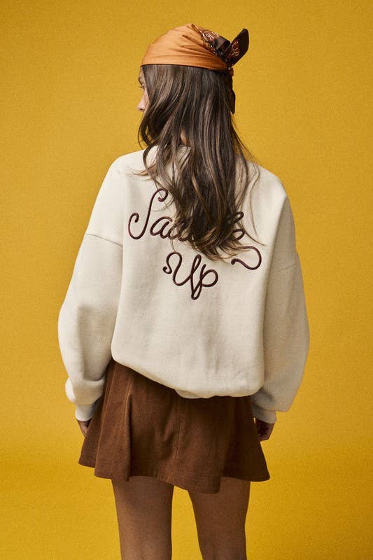 “Saddle Up” Embroidered Crewneck