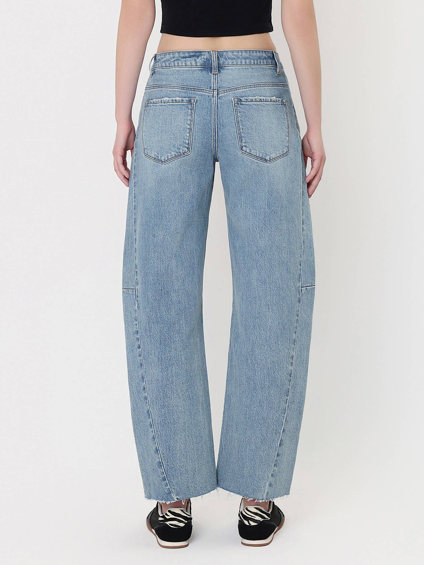 Kate High Rise Barrel Jean (Raw Hem)