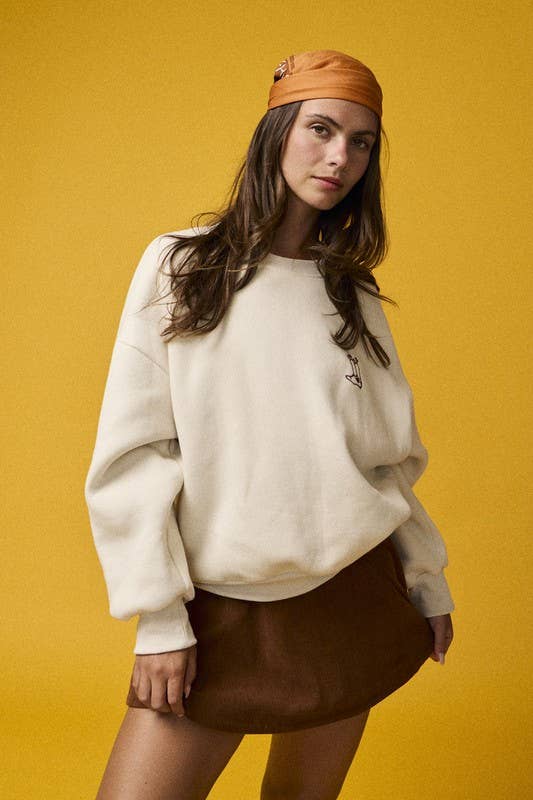 “Saddle Up” Embroidered Crewneck