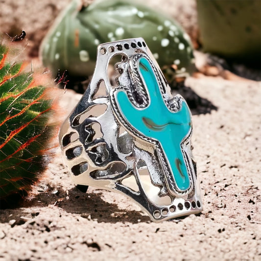Saguaro Turquoise Ring