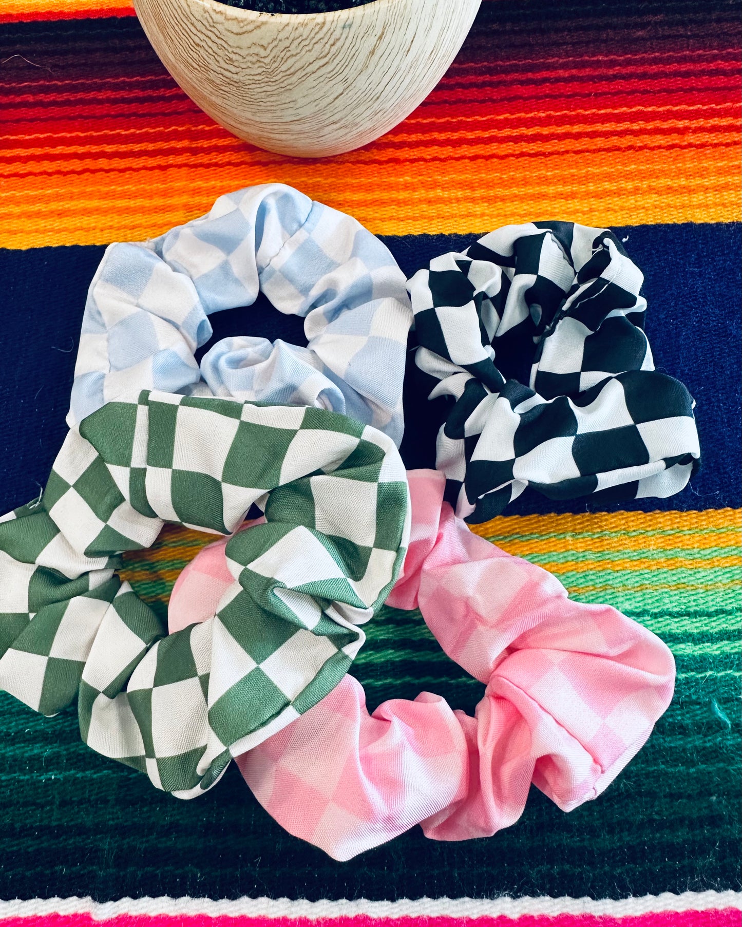 Checkered Scrunchies