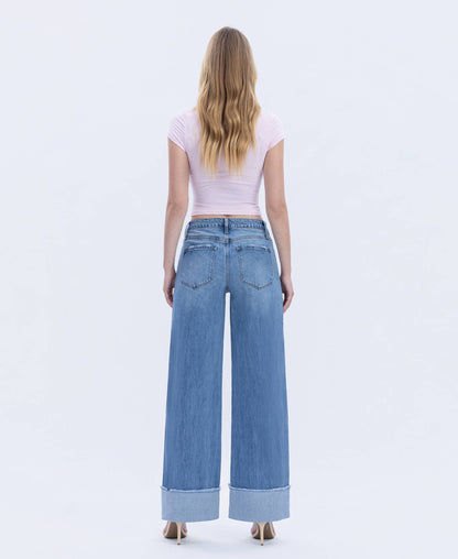 Olivia-Adore You Cuff/Wide Leg Jeans