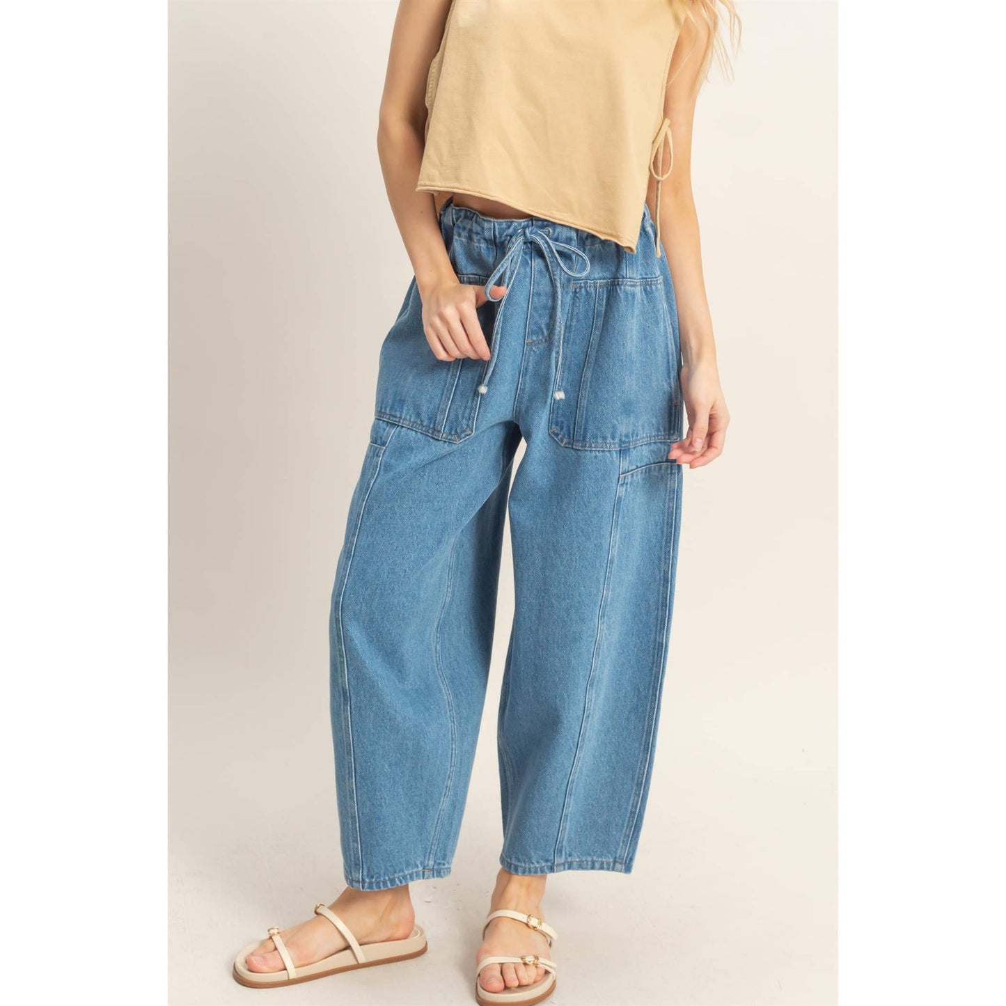 Wide Pants With Oversize Pockets