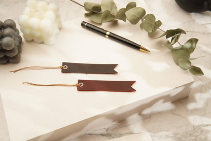 Leather Bookmark, engraved