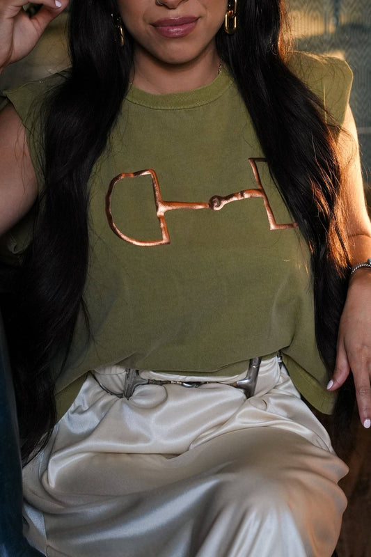 BIT TEE GREEN MUSCLE TANK