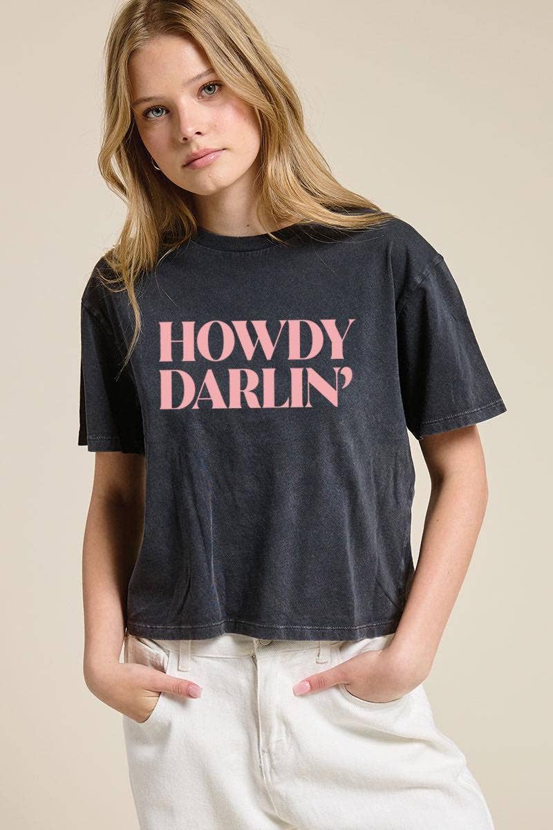 Howdy Darlin' Graphic Crop Top
