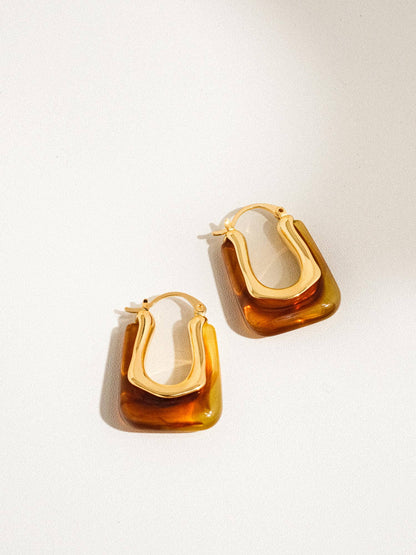 Talia 18K NonTarnish Boho Hoop-Red