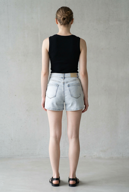 HYBRID STYLE High Rise Midi Shorts