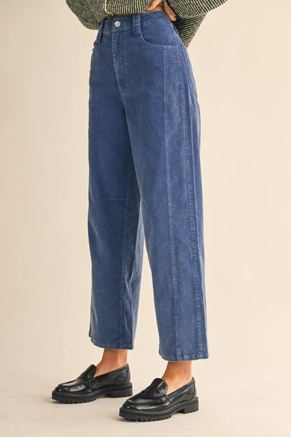 BLUE SKIES-CORDUROY WIDE LEG PANTS