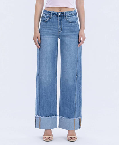 Olivia-Adore You Cuff/Wide Leg Jeans