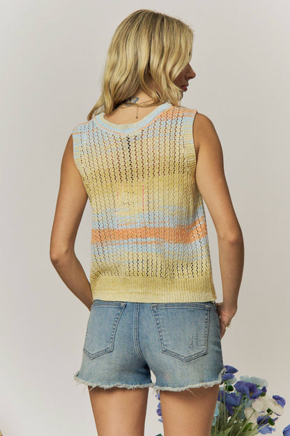 Multi Color Crochet Vest (Onesize)