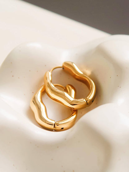 Darcy 18K Non-Tarnish Oval Hoop