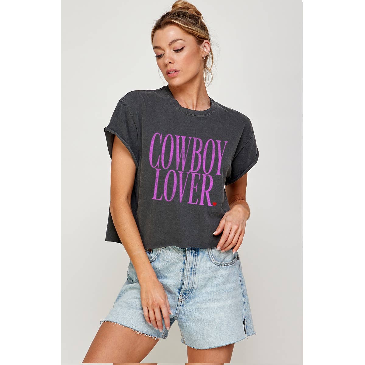 COWBOY LOVER CROP TOP