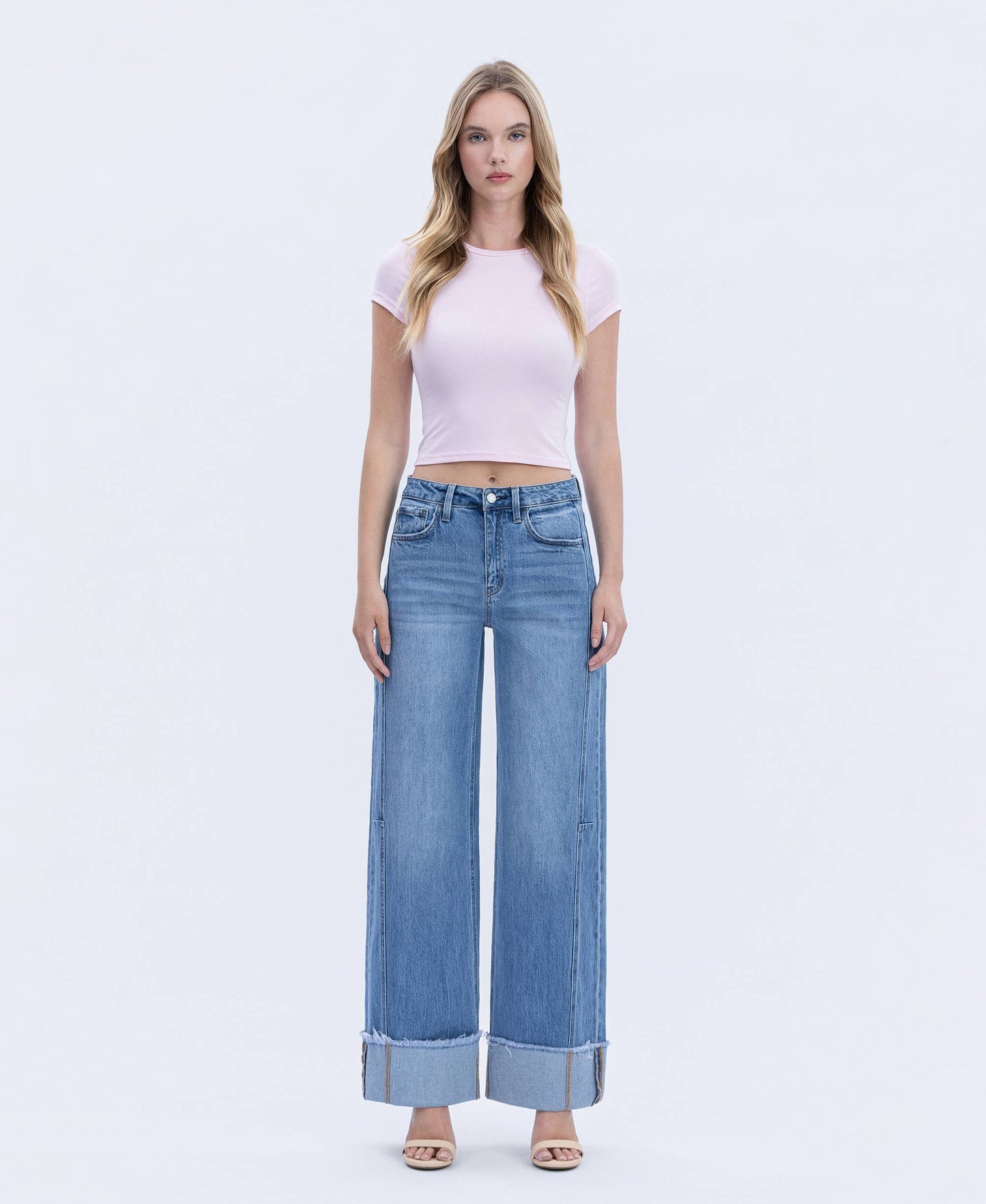 Olivia-Adore You Cuff/Wide Leg Jeans