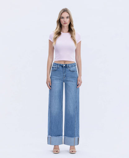 Olivia-Adore You Cuff/Wide Leg Jeans