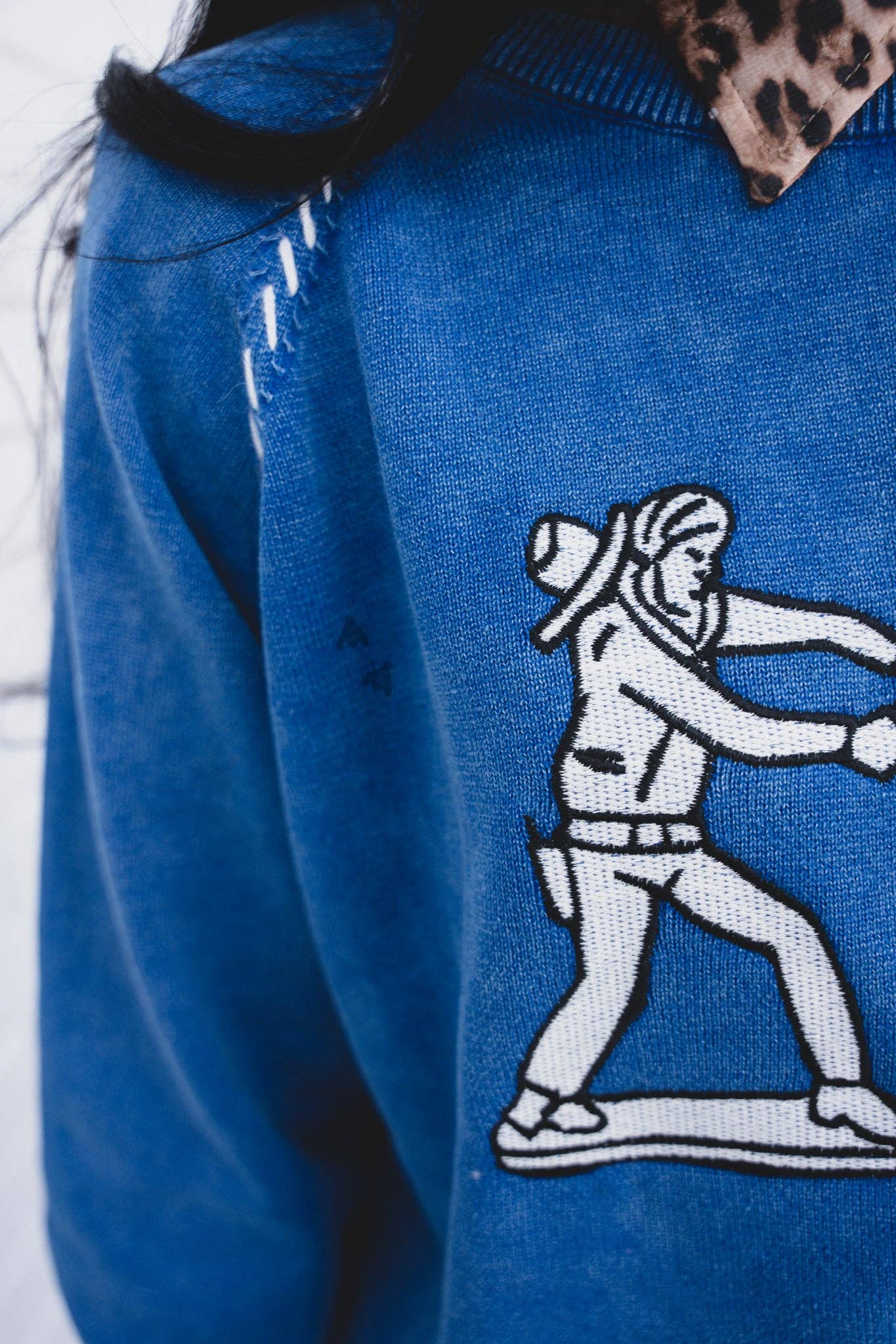 COBALT COWBOY Blue sweater