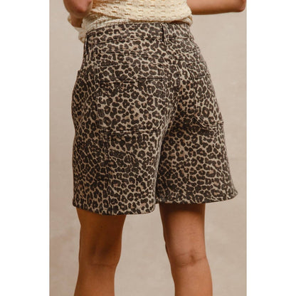Leopard Print Mom shorts