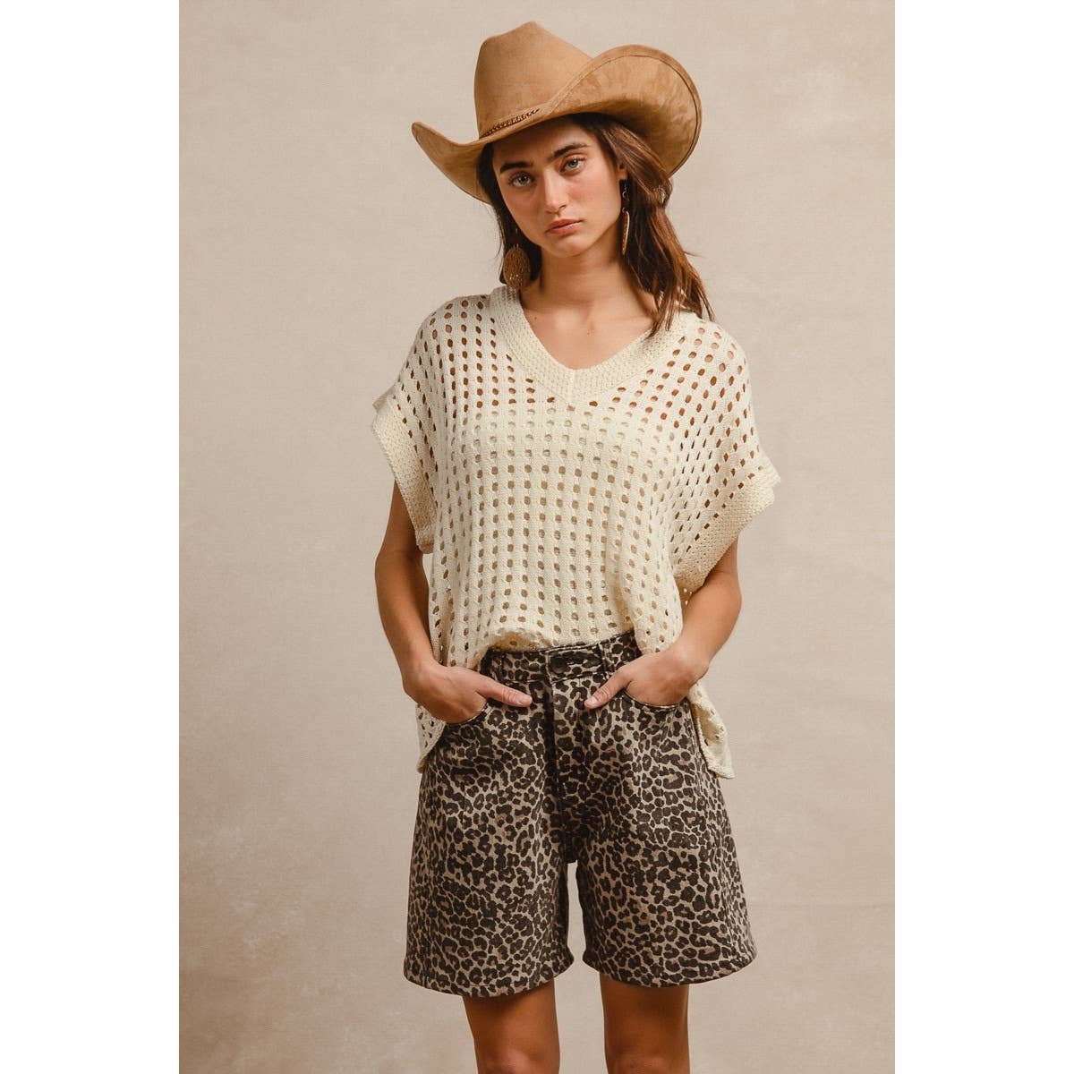 Leopard Print Mom shorts