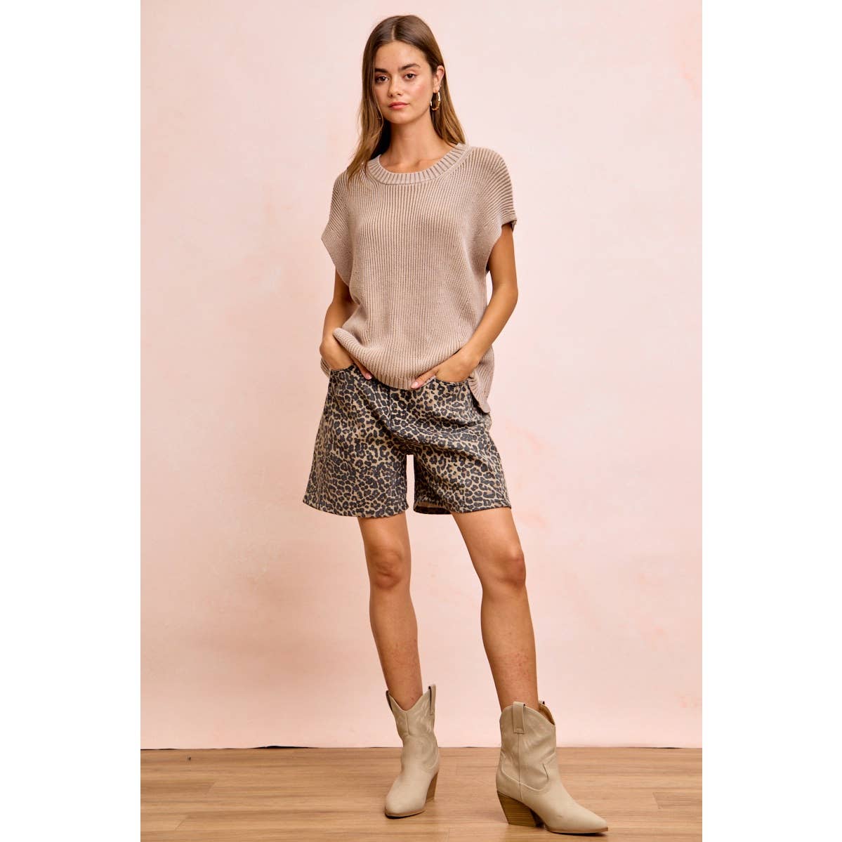 Leopard Print Mom shorts
