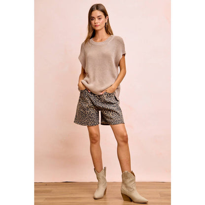 Leopard Print Mom shorts