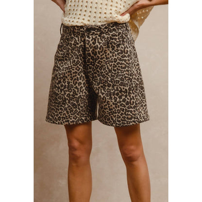 Leopard Print Mom shorts