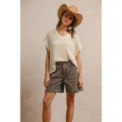 Leopard Print Mom shorts