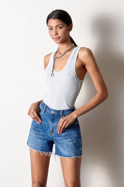 Gene High Rise Midi Shorts
