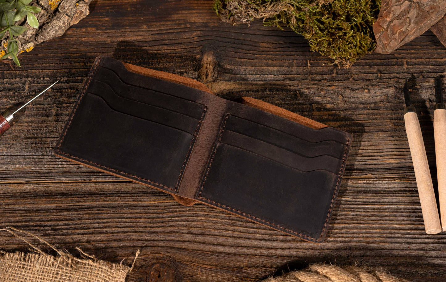 Leather Wallet,  Bifold Wallet