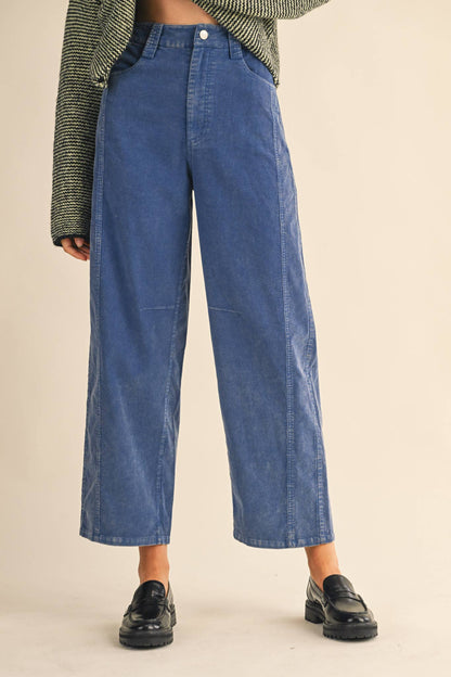 BLUE SKIES-CORDUROY WIDE LEG PANTS