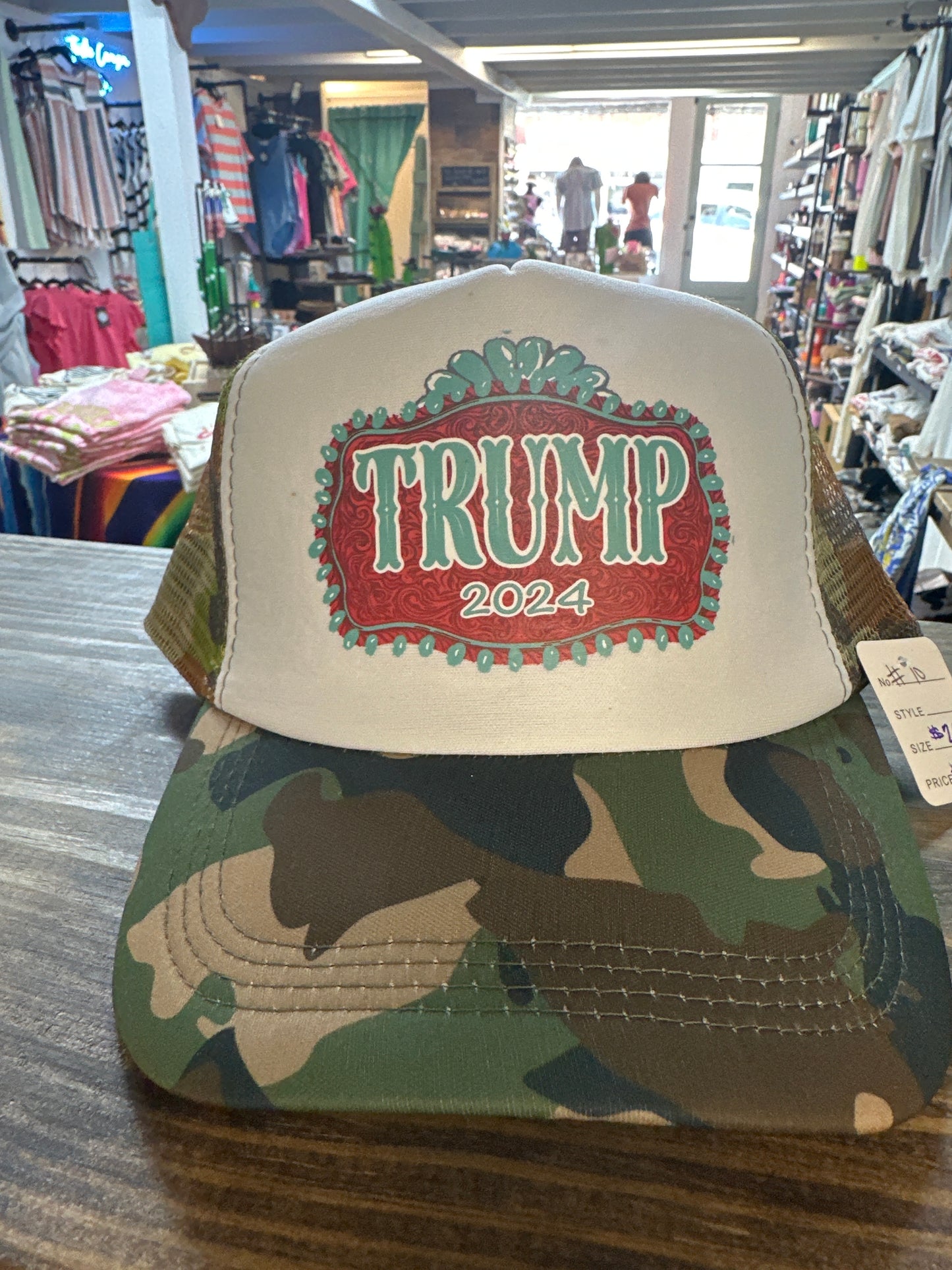 Trump 2024 turquoise buckle hat