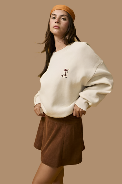 “Saddle Up” Embroidered Crewneck