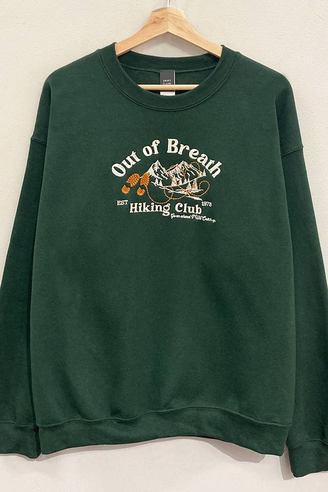 Out of Breath Embroidered Sweatshirt