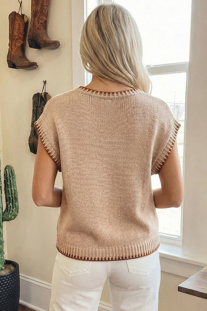 HOWDY Embroidered Knit Top