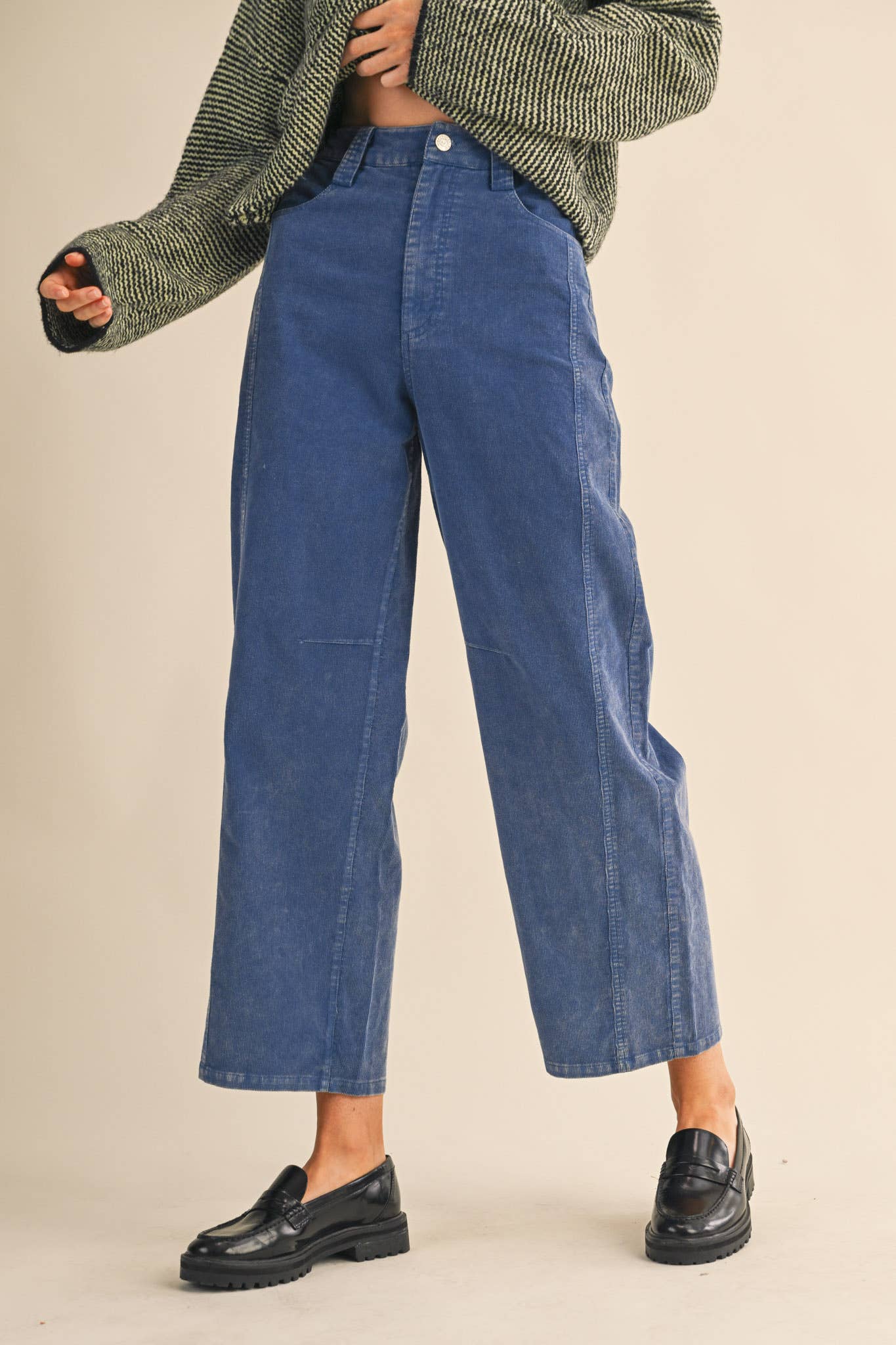 BLUE SKIES-CORDUROY WIDE LEG PANTS