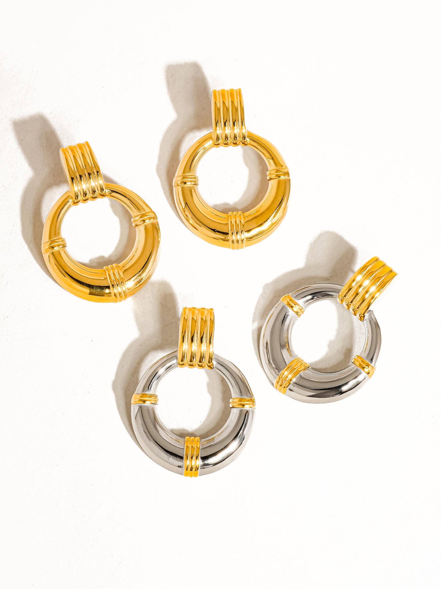 Siya 18K NonTarnish Hoop Multi-Colored