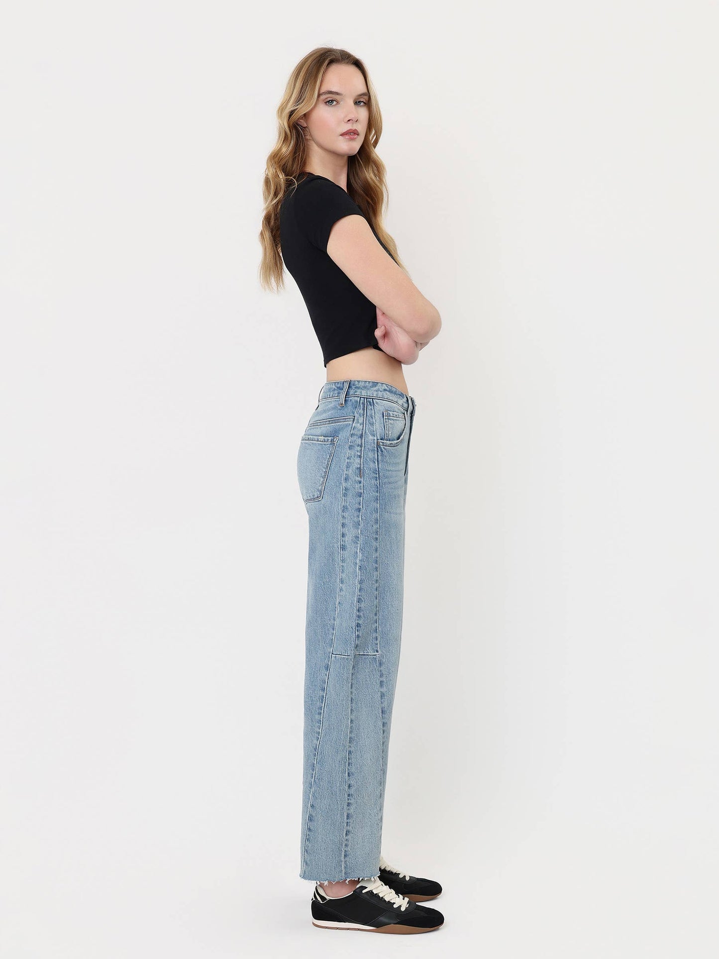 Kate High Rise Barrel Jean (Raw Hem)