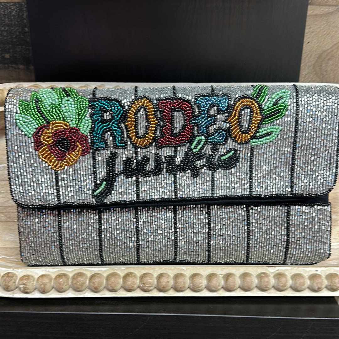 Rodeo Junkie Beaded Clutch