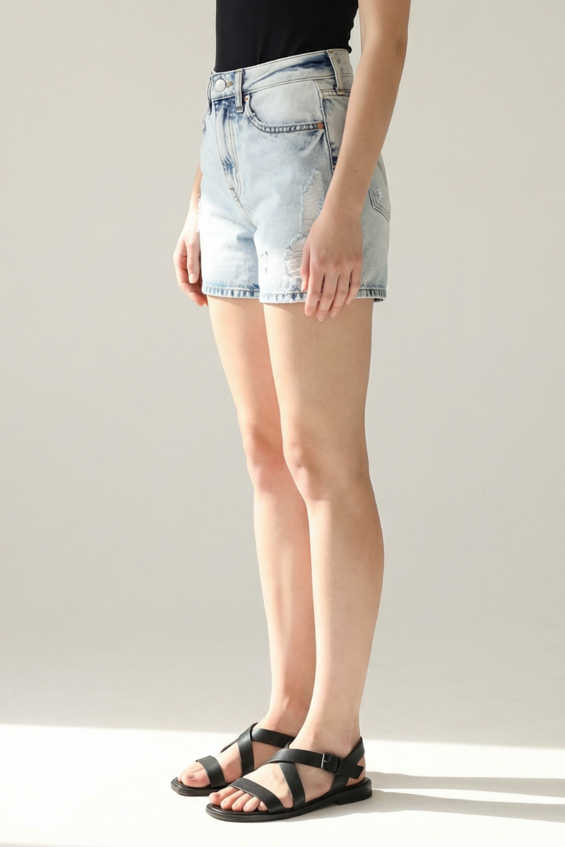 HYBRID STYLE High Rise Midi Shorts