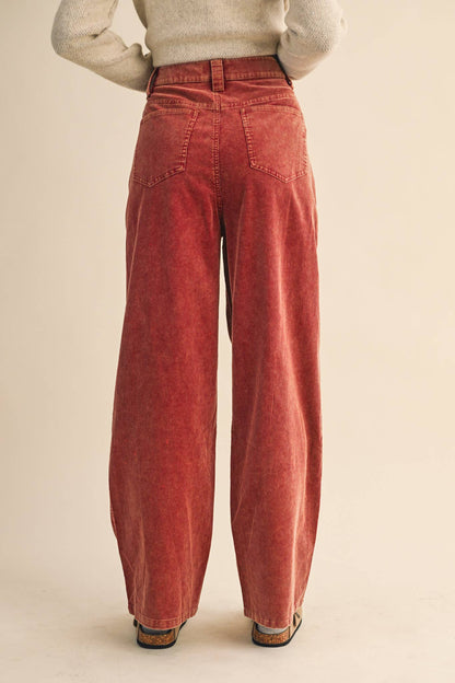 BLUE SKIES-CORDUROY WIDE LEG PANTS