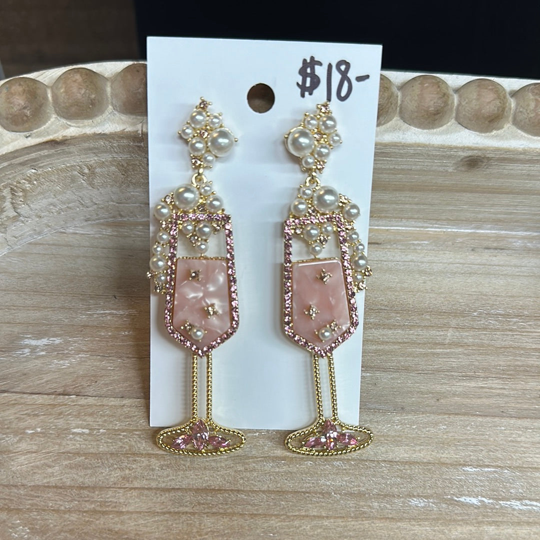 Pink Champagne earrings