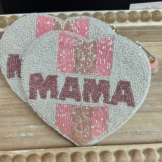 MAMA Beaded Coin Purse