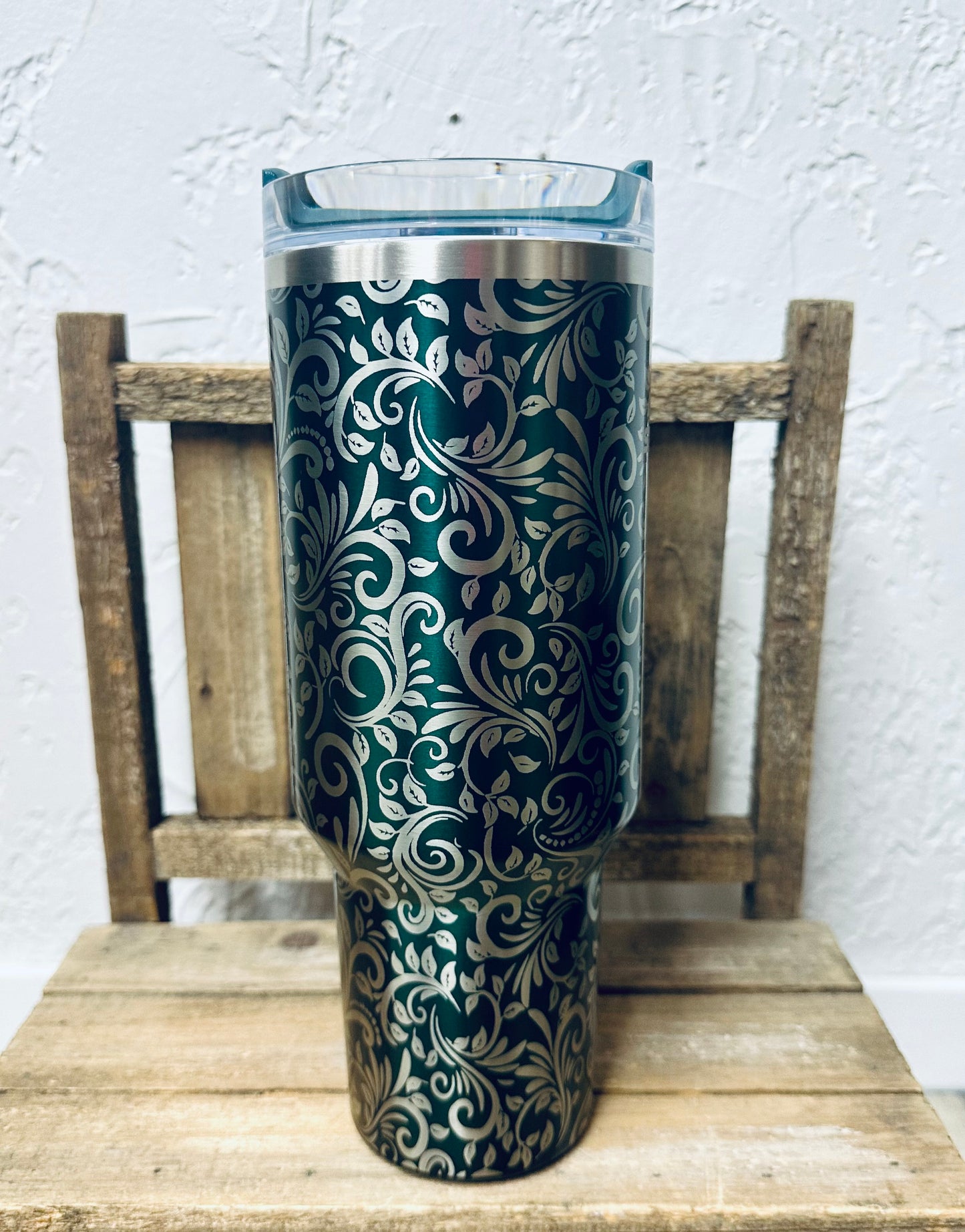 Tooled Floral wrap (Stanley 40oz)